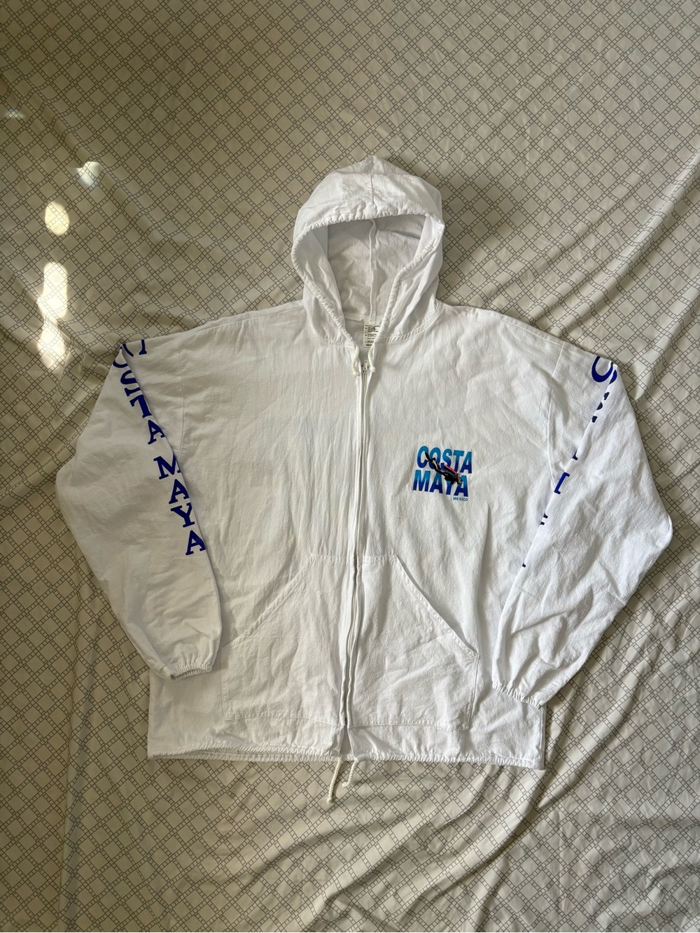 Lightweight Costa Maya White Hoodie